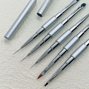 Factory Wholesale Custom Dual-head Nail <b>Brush</b> UV Nail <b>Brush</b> Nail Line Pen Drawing Flower Pen Customizable - Product Image 3