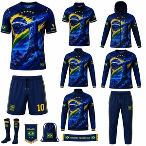 Maillot de football et short d'entraînement rétro Jésus Brésil 2026 personnalisés pour hommes et femmes, version joueur, collection Yupoo - Product Image 3