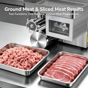 Commercial Stainless Steel Meat Mincer Electric Grinder Large Feed Tray Adjustable Texture Single Phase for Restaurant Use - Product Image 4