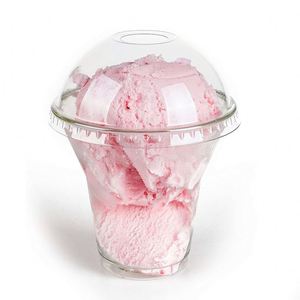 Gobelets à double paroi en PET avec couvercles, personnalisables avec logo, transparents, jetables, écologiques, 5,5 oz, 7 oz, 8 oz, 9 oz, 10 oz, pour gâteaux, glaces, yaourts, desserts - Product Image 1