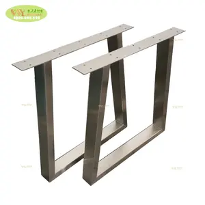 Stainless Steel Table Frame For Slab Wood Table/ Solid Wood Dining Table Legs Of Stainless Steel Material