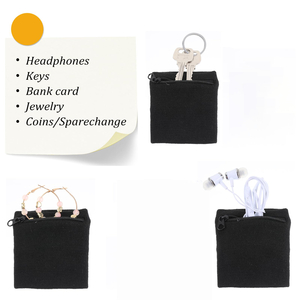 Portefeuille de poignet personnalisé avec logo, poche légère, bandeau absorbant la transpiration avec fermeture éclair pour la gym, le sport, la course à pied et la marche - Product Image 4