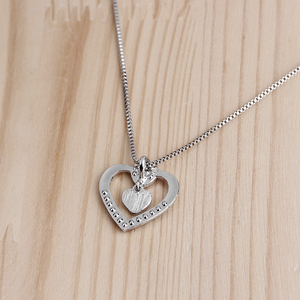 Collana con Ciondolo ZRM 'I Love You to the Moon' in Lega di Zinco con Cristallo e Catena a Serpente per Donne e Coppie, Ideale per Anniversari - Product Image 2