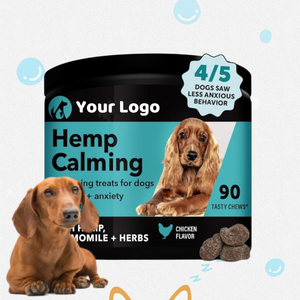 Private Label Natuurlijke Hond Kalmerende Zachte Kauwsupplement Helpt Angst En Blaffende Stressverlichting Met Melatonine En Ashwagandha - Product Image 1