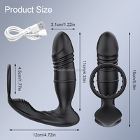 SacKnove BEST Anal Elektrischer Ferngesteuerter App Stimulator Teleskopischer Stoßvibrator Prostata-Massagegerät Sexspielzeug für Männer