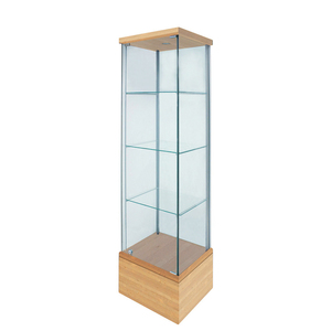 Home Glass Display Case Retail Birch Finish Glass Display Cases Display Cabinets With Wood Base And Led Lights