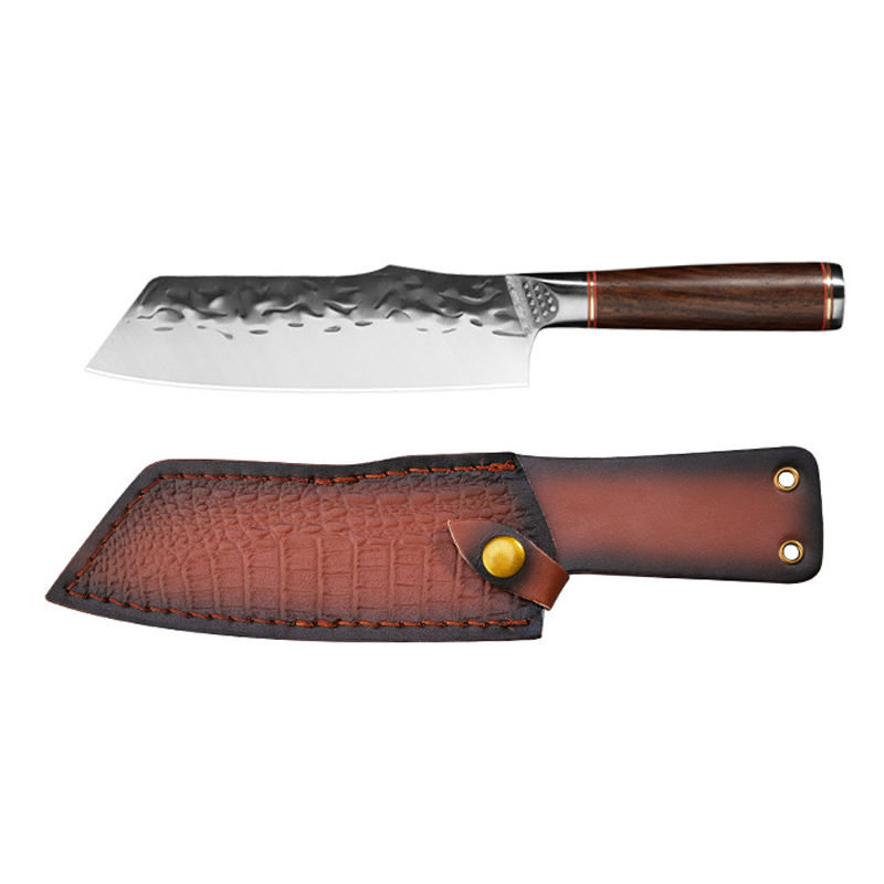 Large meat cleaver+knife sheath