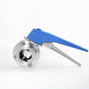 1,5 inch Tri Clamp Eindstukken Handmatige RVS Vlinderklep voor Brouwerij Basis Aanbrengknop - Product Image 1