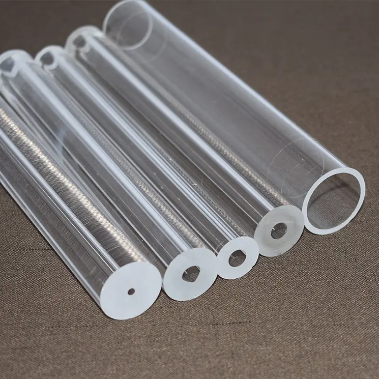 Large diameter clear glass tube for lamp cover candle holder