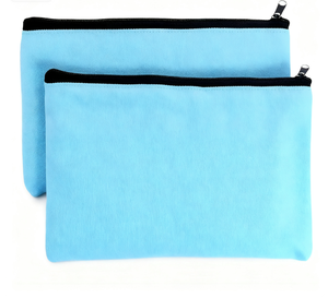 Trousse de maquillage en toile de coton à fermeture éclair écologique personnalisée avec logo personnel mini pochette cosmétique de voyage - Product Image 6