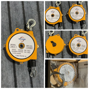 स्टेनलेस स्टील रिट्रेटेबल 1.5मीटर तार रस्सी लंबाई मुक्त ऑपरेटर स्व-लॉकिंग वजन ओएम/ओडम का समर्थन 5-7 किलोग्राम वसंत बैलेंसर - Product Image 3