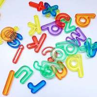 Juguetes Educativos de Plástico Transparente, Letras del Alfabeto ABC Multicolores