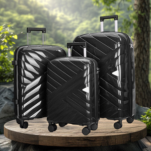 Ensemble de bagages de voyage neufs en PP polyester léger, coque rigide, étanche, motif dessin animé, avec 4 roues et serrure à combinaison pour affaires - Product Image 2
