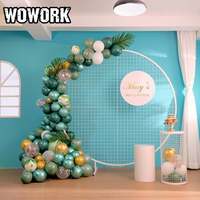 Arche de mariage en métal, cadre circulaire en fer, diamant, pour décoration d'événements, fête d'anniversaire WOWORK Fushun 2026