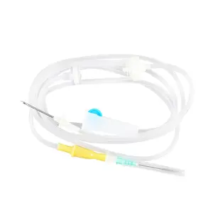 sure guard iv set medical standard butterfly infusion set with air cannula and particle filter with ce