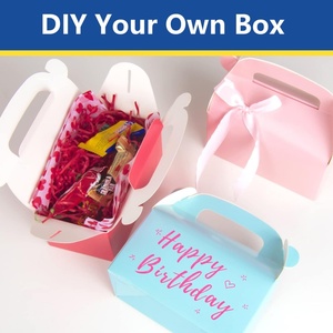 Caja de cartón desechable al por mayor con asa para panadería, apta para <span class=keywords><strong>alimentos</strong></span>, en Kraft o blanco, para postres, para panaderías comerciales - Product Image 4