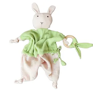 Couvertures en peluche douce pour bébé avec logo personnalisé couverture pour bébé en coton biologique avec peluche pour dormir