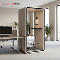 Cabine téléphonique acoustique insonorisée pour bureau, mini-pod de travail pour l'isolation sonore au bureau, dans les immeubles de bureaux ou à domicile