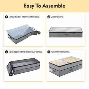 Organizador Extensible de Almacenamiento Debajo DE LA Cama, Contenedores de Doble Capa para Ropa Cerrada, 70L - Product Image 6