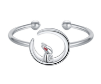 Vente en gros de bijoux en argent Sterling 925, anneau d'orteil réglable en forme de nœud ouvert ondulé