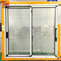 Porte coulissante extérieure moderne en alliage d'aluminium sur mesure, à double vitrage, insonorisée, invisible et écoénergétique