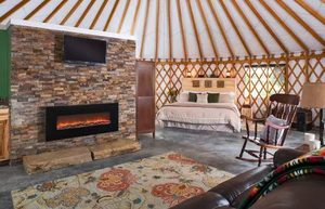 Chất Lượng Cao Mùa Đông Mông Cổ Yurt Gia Đình Cắm Trại Lều Khu Nghỉ Mát Hiện Đại Nhà Sang Trọng - Product Image 3