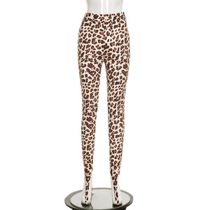 J25PT470 Leggings Sexy con Stampa Leopardata, Pantaloni Yoga a Vita Alta Skinny da <span class=keywords><strong>Donna</strong></span>, Tinta Unita, Casual, Streetwear - Product Image 6