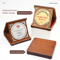 HDY personnalisé de haute qualité en bois Souvenir Plaque de récompense Médaille en métal à l'intérieur avec boîte pour les cadeaux d'exposition commerciale
