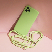Coque de téléphone portable suspendue avec cordon tour de cou en silicone antichoc et étanche, design sportif, 15 couleurs pour iPhone 17 et 15
