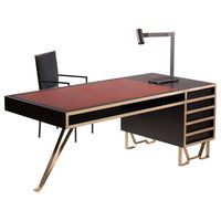Bureau de direction moderne en bois massif, couleur et forme personnalisées, pour cabinet médical, table de PDG, table de responsable