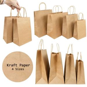 Sac en papier kraft imprimé avec logo personnalisé, emballage à emporter, sac en papier kraft brun avec poignée - Product Image 2