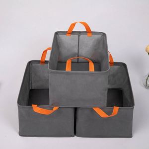 Muti-function Foldable Clothes Storage <b>Bin</b> Non-woven Fabric Storage Basket With Handle for Organizers - Product Image 2