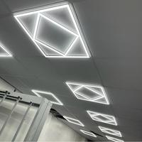 CE UKCA qualité plomb l'industrie led panneau carré lumière aluminium treillis grille double D octogone hexagone LED cadre panneau lumineux