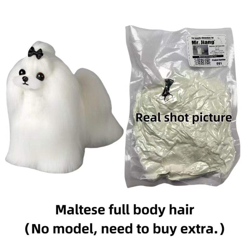 Poils complets de l'ensemble du corps (blancs)