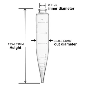 Crude oil test glass centrifugal tube