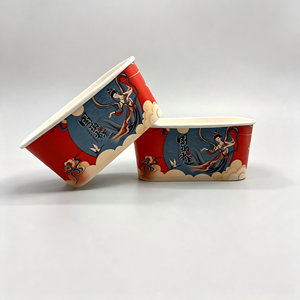 Factory Supply Paper Bowl Food Grade PE Coated Custom Print 0-8 Colors for Salad <b>Rice</b> Noodles <b>Container</b> - Product Image 6