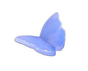 Venta al por mayor de esculturas artesanales de alas de mariposa 3D de calcedonia azul natural, piedra de cristal curativa, moda amorosa - Product Image 6