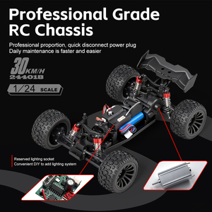 SJY-244018 Coche RC Mini Truggy Serpent Spyder 1/24 con Giroscopio 2.4GHz EP, Coche RC RTR, Juguetes Eléctricos de Control Remoto para Adultos - Product Image 5