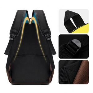 Mochila Personalizada con Logotipo en Bloques de Color Rojo y Negro, Bolsa Escolar de Poliéster Resistente para Estudiantes, Regalo Promocional OEM ODM - Product Image 3