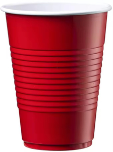 Gobelets en plastique colorés personnalisés en gros, gobelets en plastique jetables rouges pour jeux, bière, café, usage domestique - Product Image 3