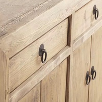 Buffet en bois d'orme recyclé naturel antique chinois, buffet long en bois