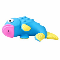 Jouet à mâcher pour chien en caoutchouc latex écologique, jouet couineur coloré en forme de poisson pour chiots