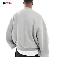 Pull à épaules tombantes Sweat-shirt pour hommes de haute qualité Logo personnalisé Polaire Coton Sweatshirts à col rond surdimensionnés Hommes Jumper
