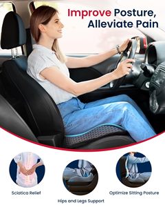 Cojín Ortopédico de Gel para Alivio del Dolor de Coxis, para Silla de Oficina o Asiento de Coche, con Espuma Viscoelástica Reforzada y Gel Refrigerante - Product Image 4