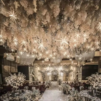 Vente en gros Led Acrylique Étoile Poisson Plafonnier De Mariage Ornements Suspendus Lustres Suspendus Lumières Pour La Scène