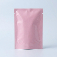 Sachet refermable brillant rose anti-odeur en Mylar thermoscellable, emballage plastique BOPP sous vide pour aliments