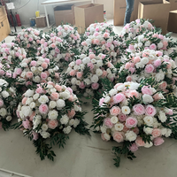 Bloemenbal centerpiece M-FB81 Wit Koningsblauw Bloemen Grote Bordeauxrode Bloemenballen Bruiloftdecoratie & Benodigdheden