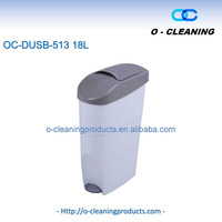 Poubelle hygiénique à pédale O-Cleaning 18L en plastique pour femme, avec couvercle, poubelle à déchets sans contact, poubelle sanitaire mains libres