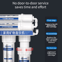 Système d'ultrafiltration d'eau potable domestique à 5 étages, 0,01 micron, sous l'évier