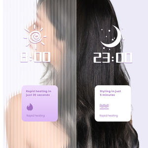 Mini lisseur à cheveux en céramique portable, technologie LED, pour les voyages, l'école, le dortoir, styler professionnel à chauffage rapide PTC - Product Image 6